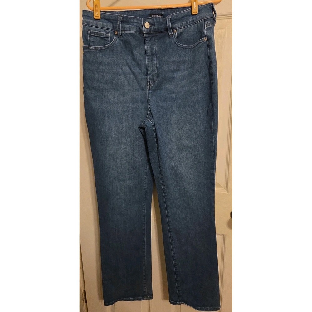 Curves 360 By NYDJ Straight Jeans Size 12 Mid Wash